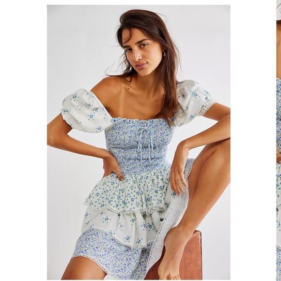 Fillyboo Ditsy Cascading Mini Dress size M - Picture 1 of 6